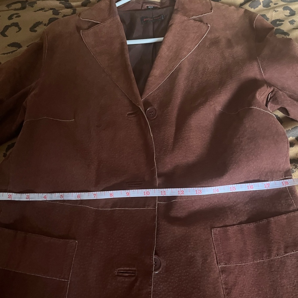 Chestnut Vintage Suede Trench Coat - Picture 4 of 9